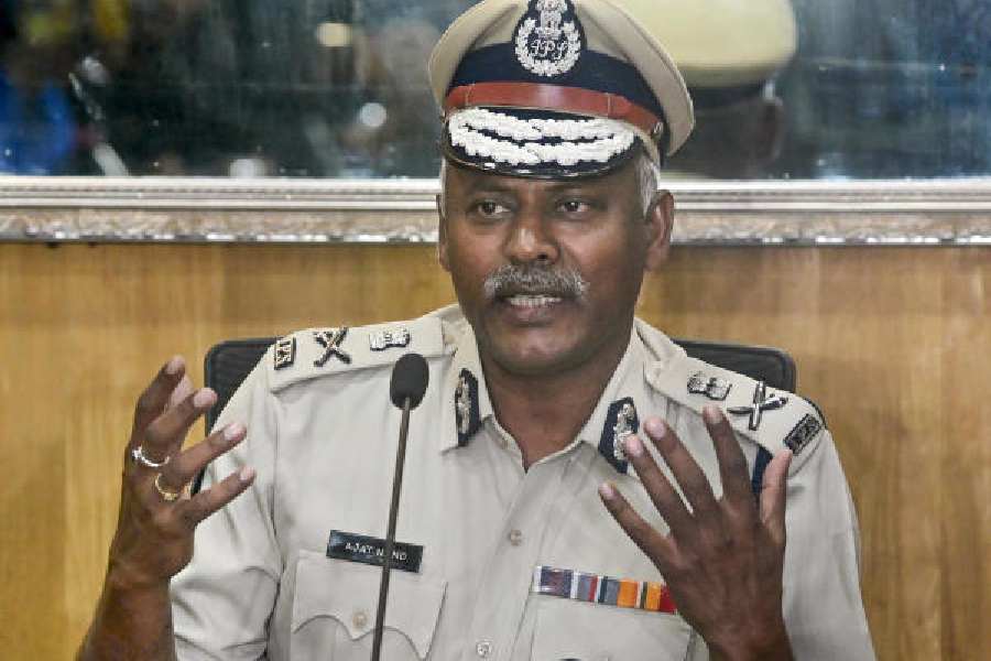 Ajay Nand, Calcutta’s police commissioner, at the news conference on Tuesday.