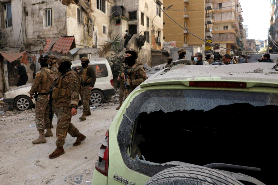 Aftermath of an Israeli strike in Beirut