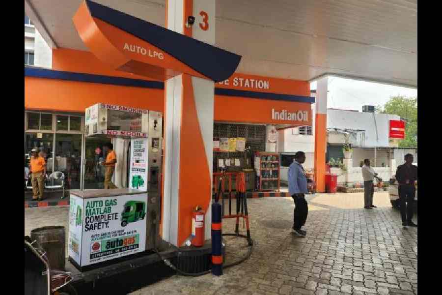  An empty LPG station at the City Centre petrol pump on Monday.
