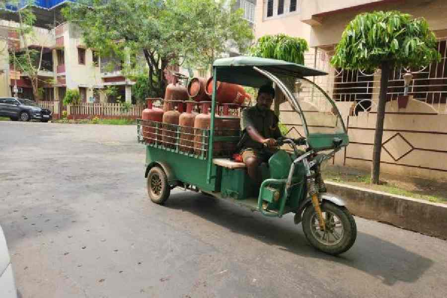 A van full of gas cylinders