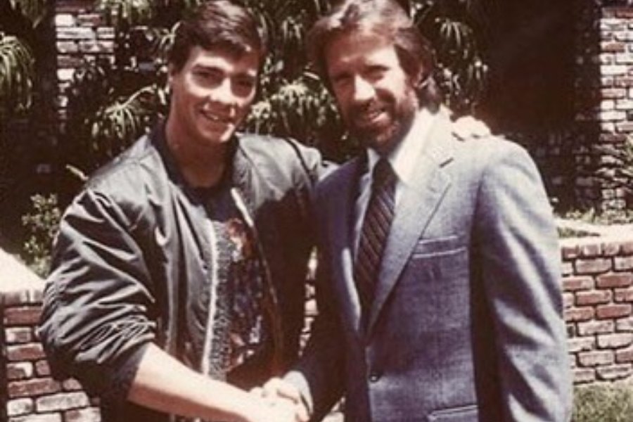 Jean-Claude Van Damme with Chuck Norris