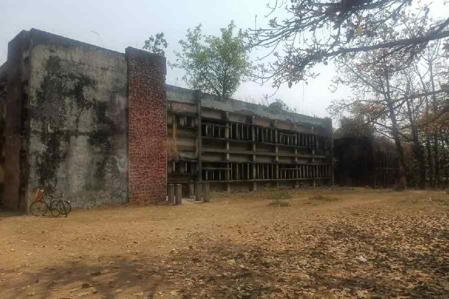 Children use the grounds of Joydeb Girls High School like a park 