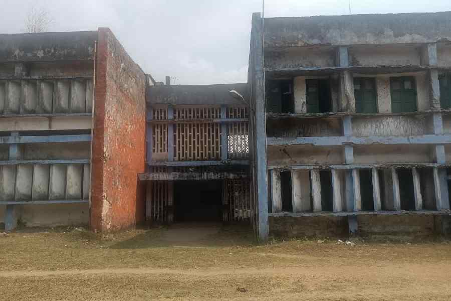 The premises of Prafulla Chandra Girls High School now house an “environment camp” by a political party
