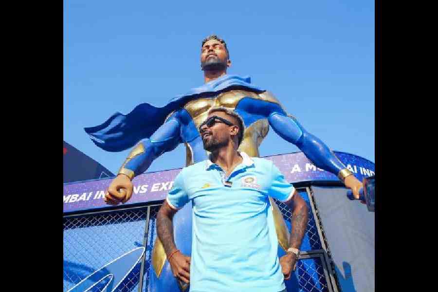 Hardik Pandya during a Mumbai Indians event. (MI/X) 
