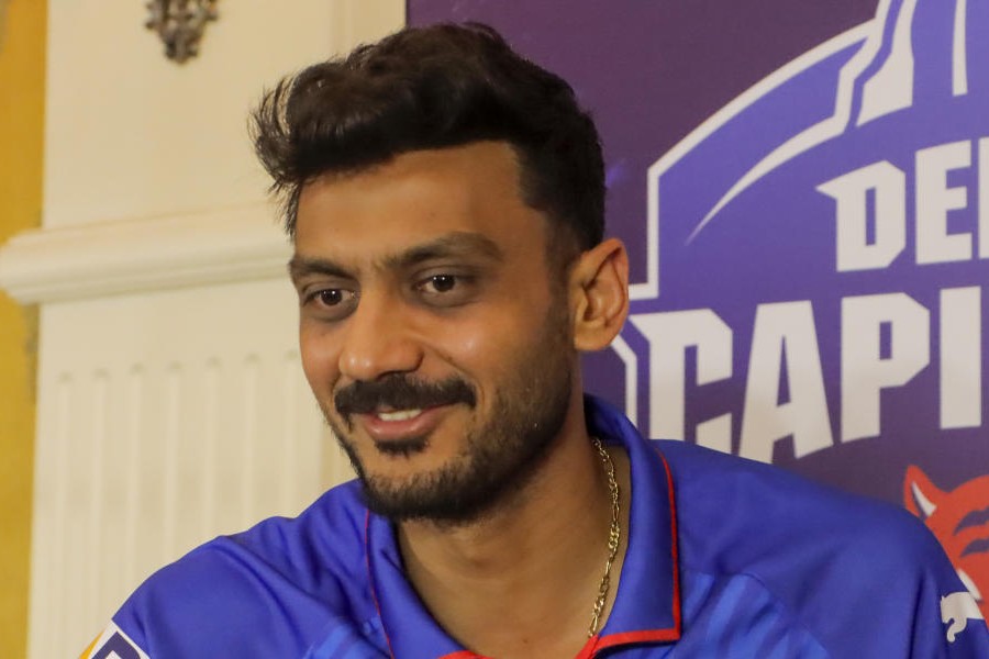 Delhi Capitals’ captain Axar Patel during a press conference ahead of the IPL 2026 season, in New Delhi, Monday, March 23, 2026.