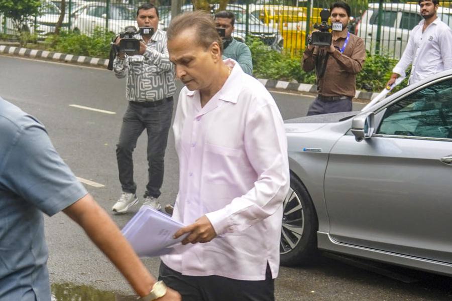 Industrialist Anil Ambani at the CBI headquarters for questioning in an alleged bank fraud case related to Reliance Communications, in New Delhi, Friday, March 20, 2026.