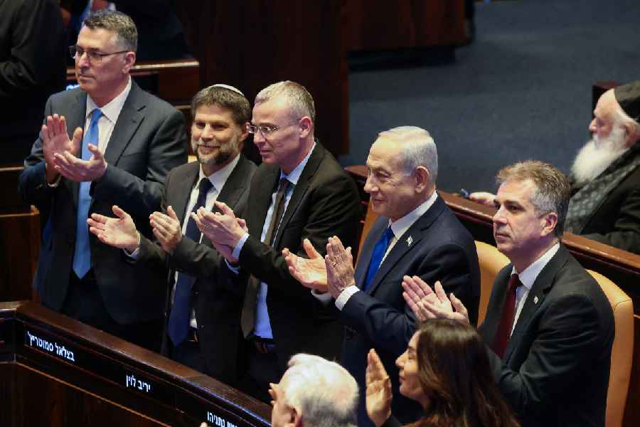 An explosion following what the U.S. Central Command says is a strike on an Iranian one-way attack drone at an unknown location