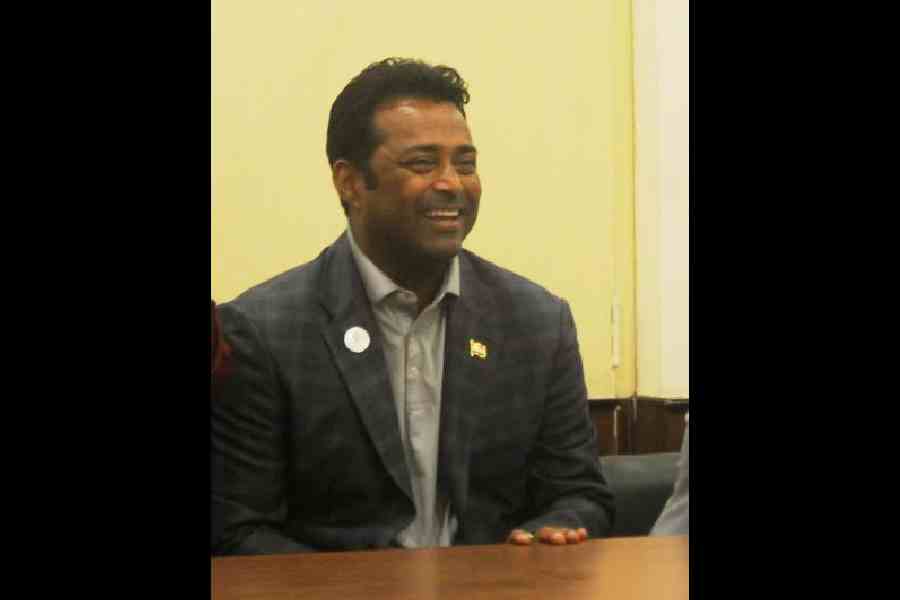 Leander Paes meets Nitin Nabin