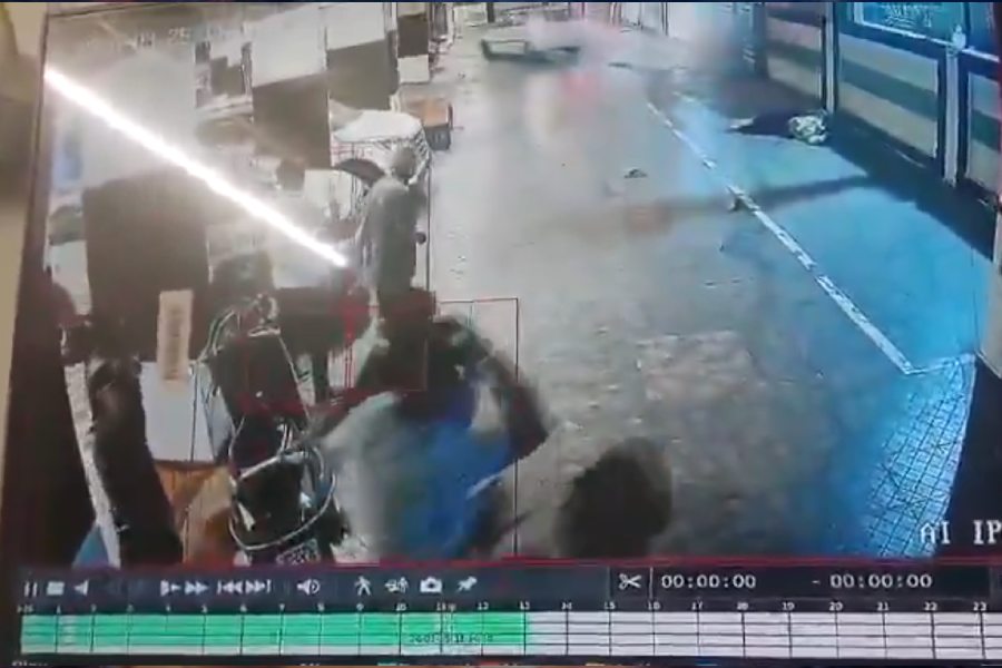 CCTV footage of the incident