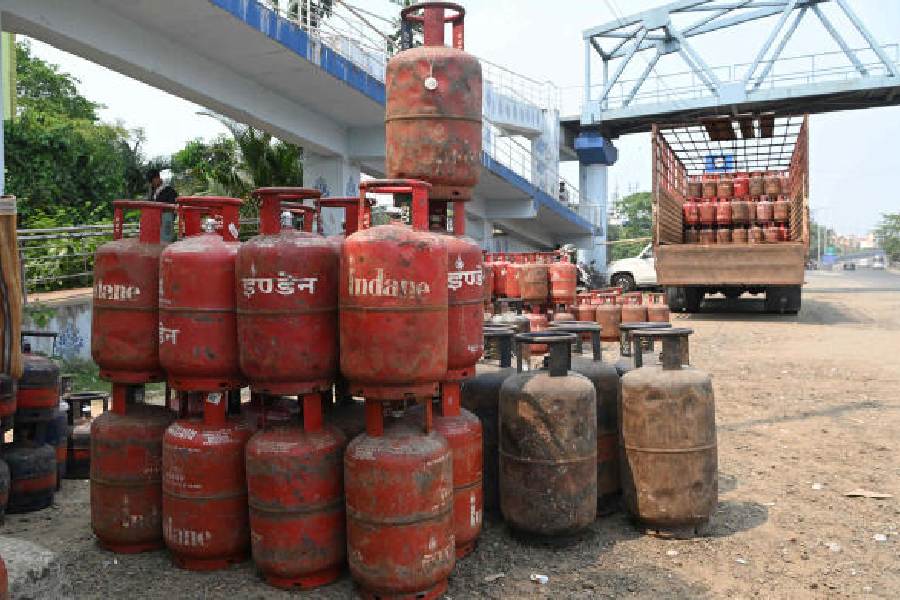 Stacks of LPG cylinders in the Patuli areaon Thursday