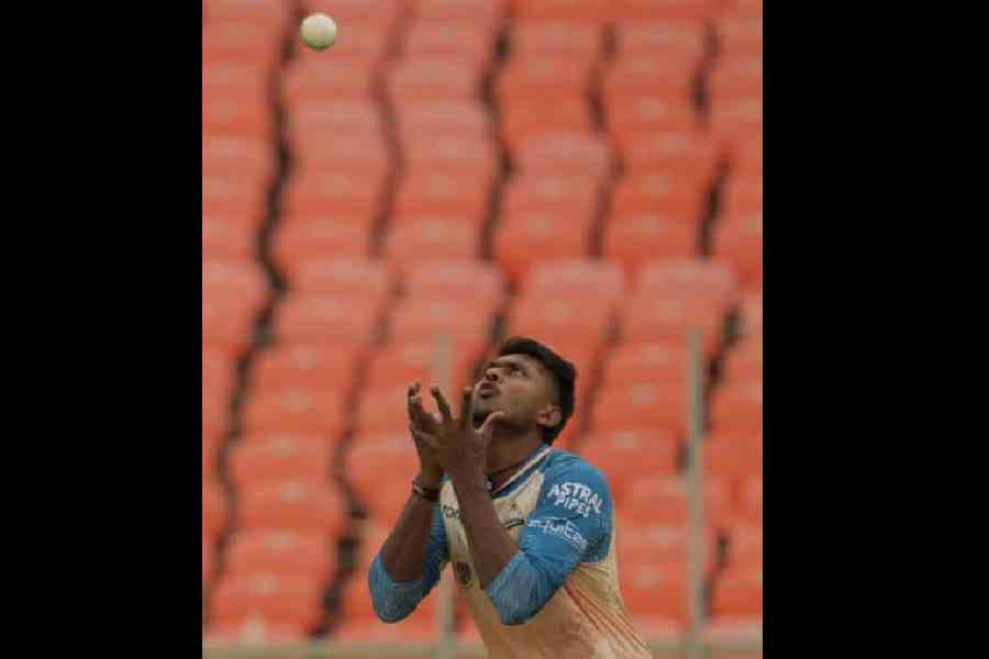 Sai Sudharsan in Ahmedabad, in the lead-up to IPL 2026. (PTI)