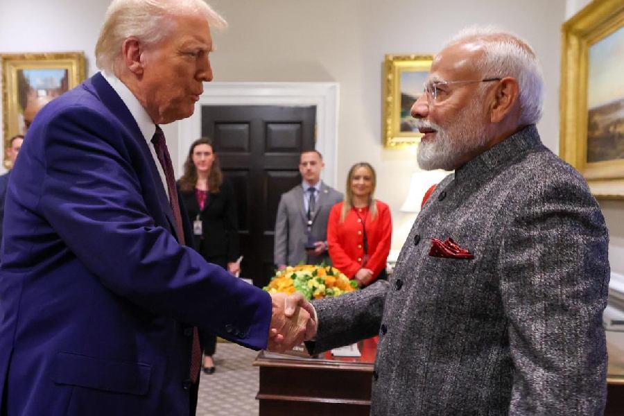 US President Donald Trump with Indian Prime Minister Narendra Modi