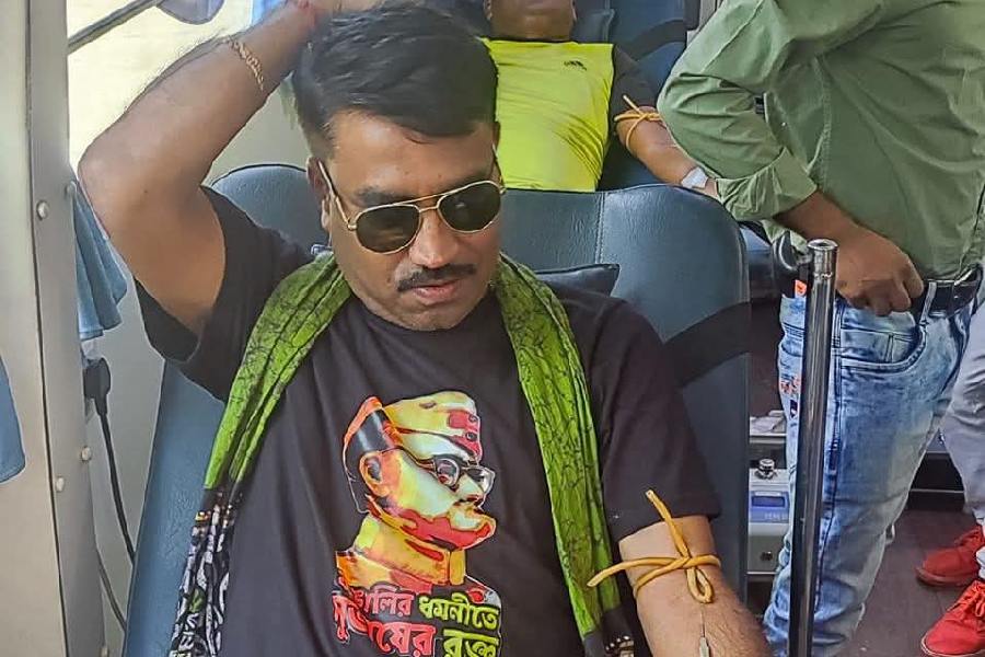 Das at one of his donation camps