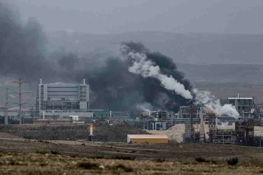 Smoke rises following an Iranian missile strike, as the US-Israeli conflict with Iran continues, in Southern Israel, March 29, 2026.