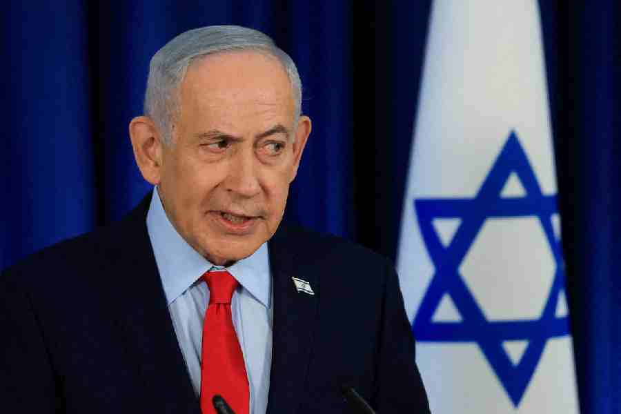 Israeli Prime Minister Benjamin Netanyahu speaks during a press conference, amid the U.S.-Israel conflict with Iran, in Jerusalem, March 19, 2026.