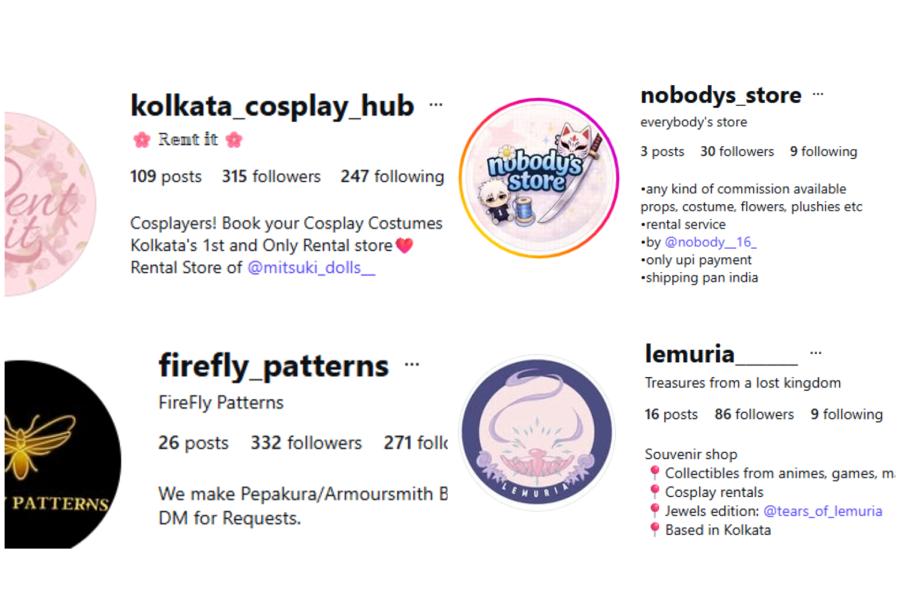 There are several creator-led stores on Instagram that offer wide-variety of costumes to rent from