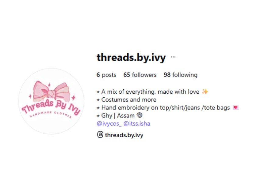 Assam-based Threads by Ivy on Instagram has a mix of everything — from costumes to accessories