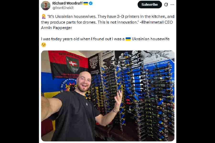 A screeenshot of a post on X on the Ukrainian Housewives protest