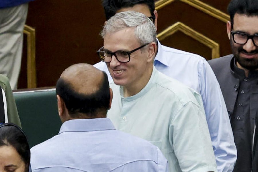 Jammu and Kashmir chief minister Omar Abdullah during the Budget Session of the J&K Assembly, in Jammu, Tuesday, March 31, 2026.