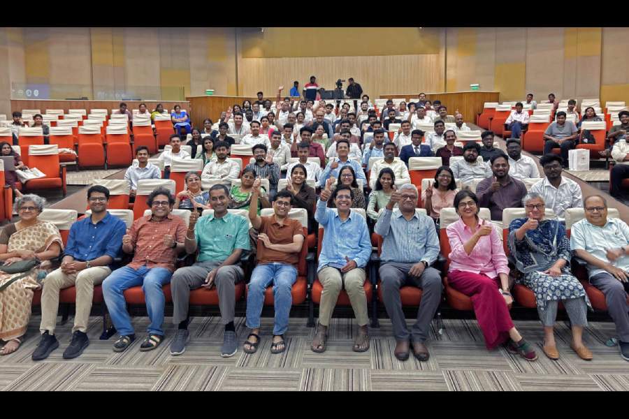 Founders of some of the startups incubated by IIT Madras attend the World IP Day programme on campus