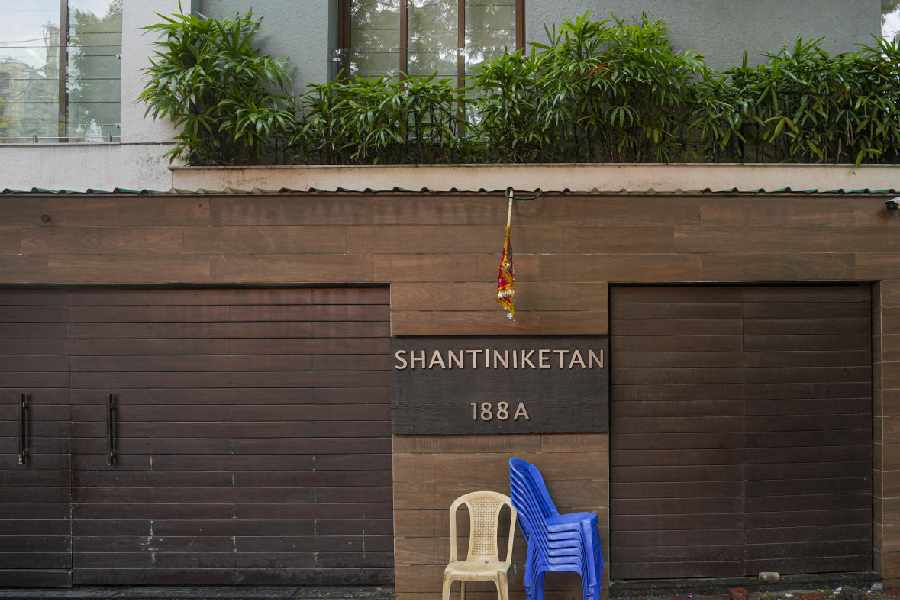 Entrance of TMC leader Abhishek Banerjee's remains deserted as security has been scaled down outside his residence 'Shantiniketan' following the party's defeat in the state Assembly elections, in Kolkata, Wednesday, May 6, 2026. 