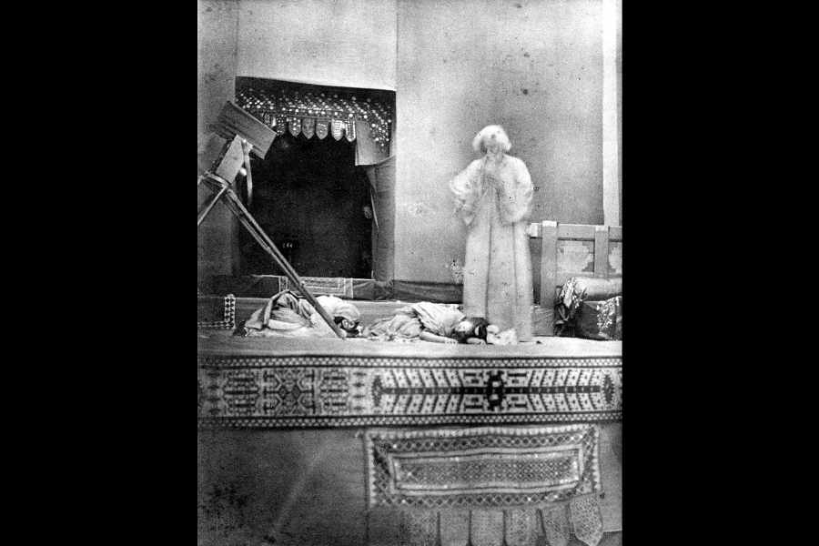 Rabindranath Tagore acts as Upali in the play, Natir Puja