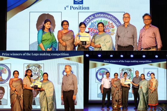One of the most significant highlights of the event was the unveiling of the official Diamond Jubilee logo, which will represent the institution throughout the year-long celebrations. The logo emerged from a Logo Designing Competition conducted for students from Grades VI to XII. Aditri Banerjee of Grade XI Humanities C secured the first prize, while Arma Naskar of Grade XII Science A and Konkona Roy of Grade VIII-12 won the second and third positions respectively. The winners were honoured with silver coins in recognition of their creativity and innovation.