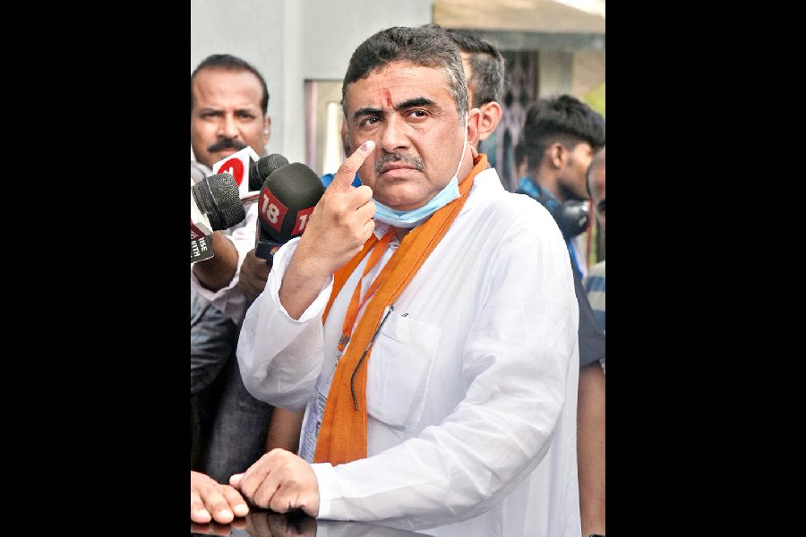 Suvendu Adhikari casts vote in 2026 Bengal Assembly elections
