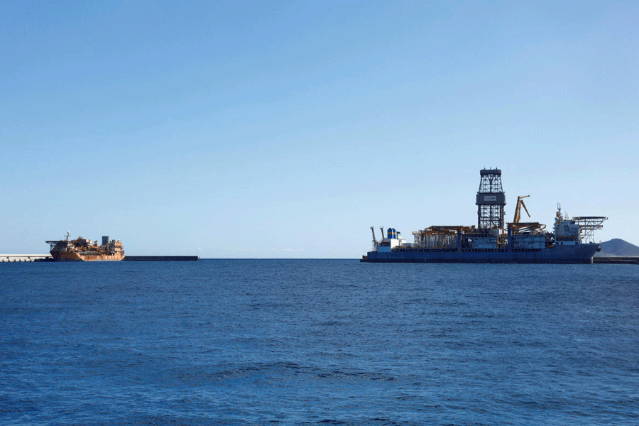 The port of Granadilla de Abona, Tenerife, Canary Islands, Spain, where the cruise ship MV Hondius affected by a deadly hantavirus outbreak is expected to arrive, May 8, 2026.