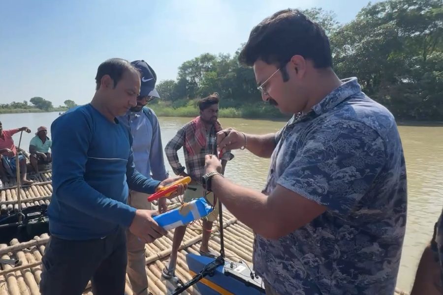 Rishav Banerjee, on the riverboats, testing out BROV X