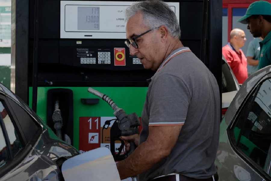 A driver fills up his tank