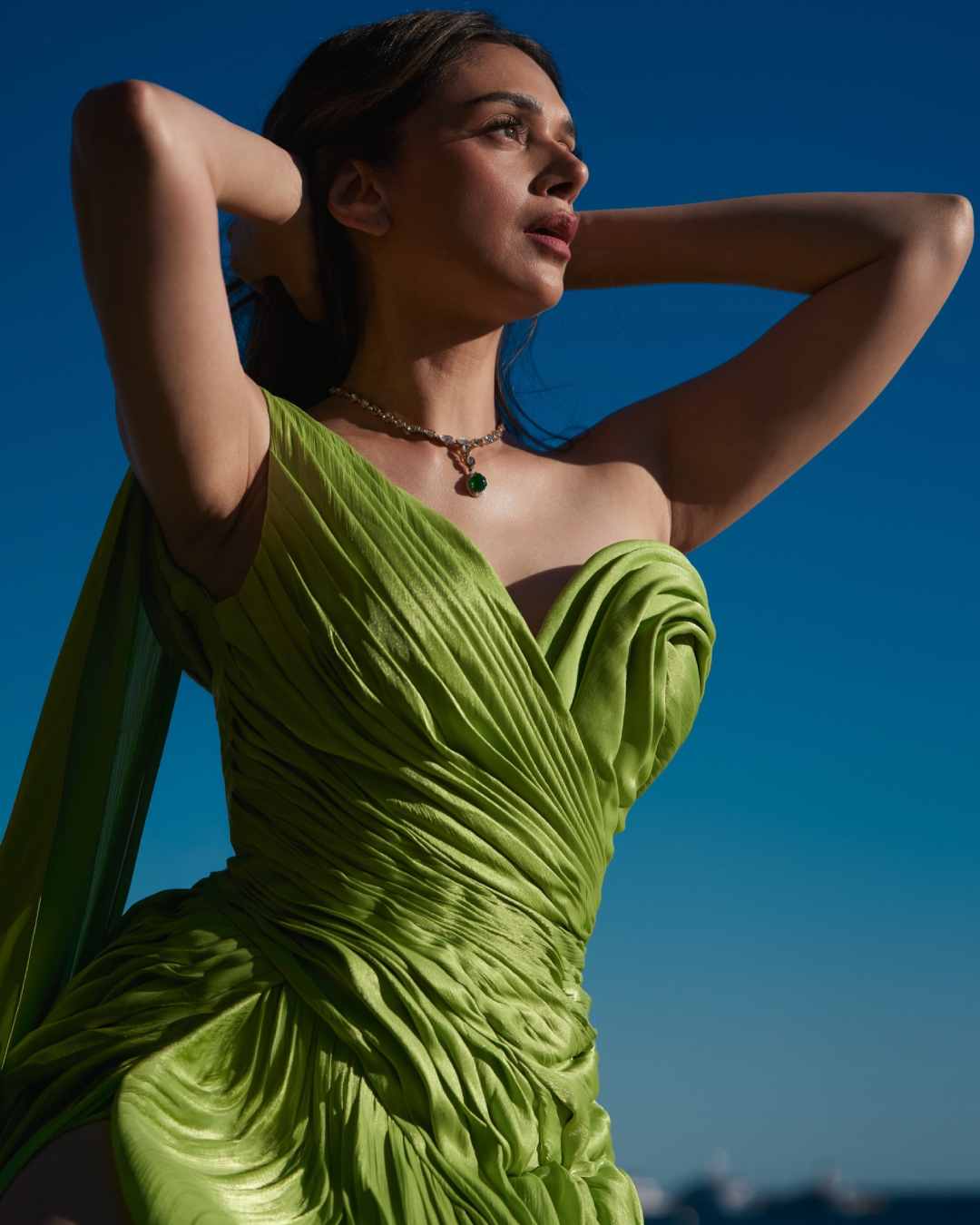 Aditi Rao Hydari stuns in a neon green gown at Cannes Film Festival 2026 