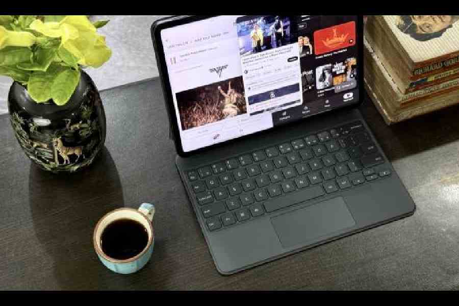 Xiaomi Pad 8 can be paired with the company’s Focus Keyboard, which has a spacious layout. Picture: Mathures Paul