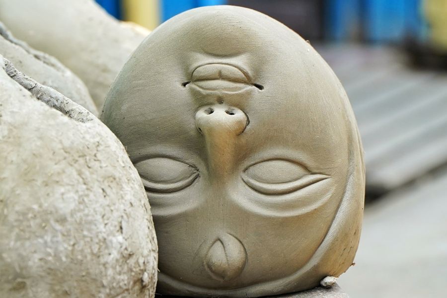 Durga Puja preparations in Kumartuli 