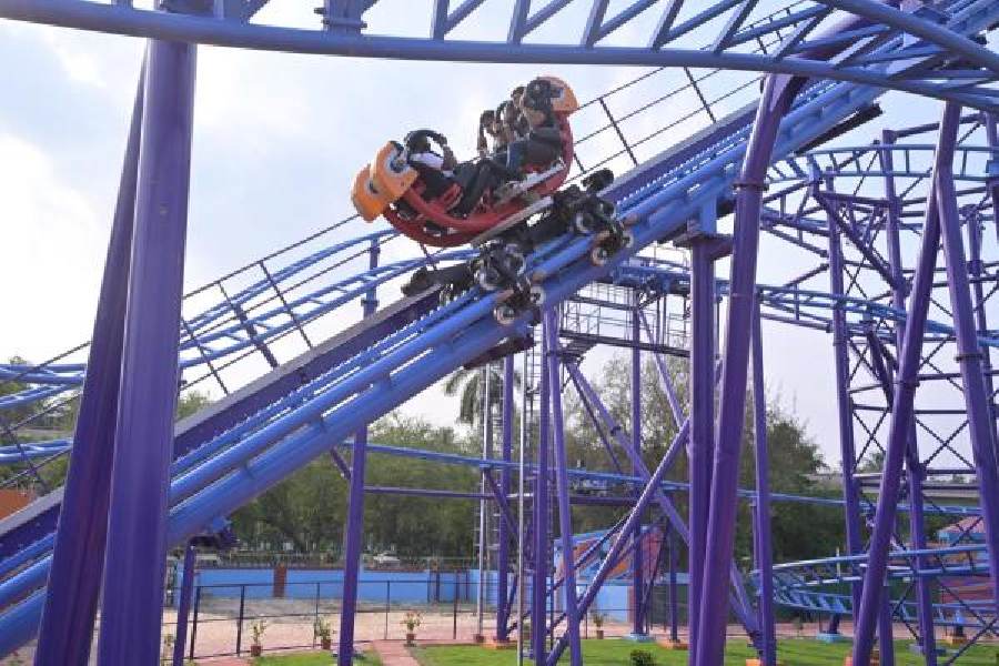 Riders enjoy a ride on Skyloop at Nicco Park.