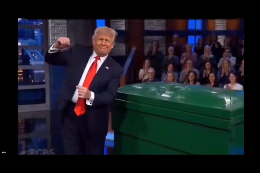 A still from the AI-generated video shared by Trump