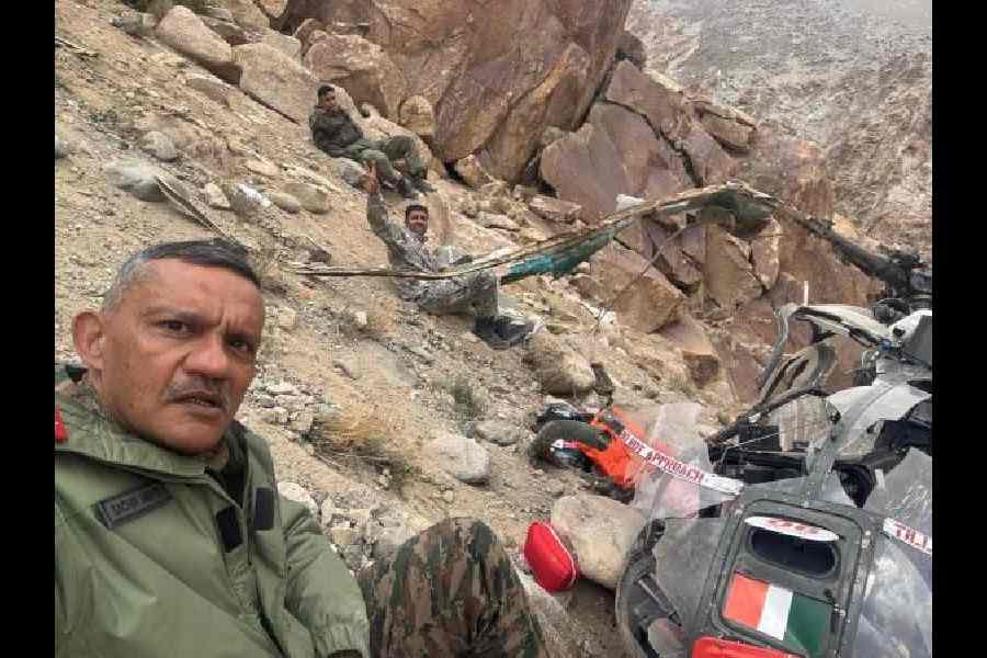 Indian Army helicopter crash in Ladakh