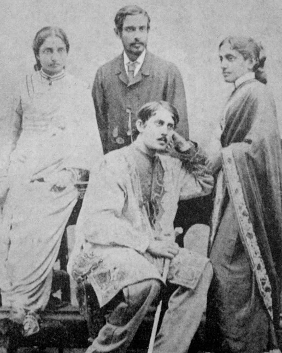 Jnanadanandini Devi, Satyendranath Tagore, Kadambari Devi and Jyotirindranath Tagore  