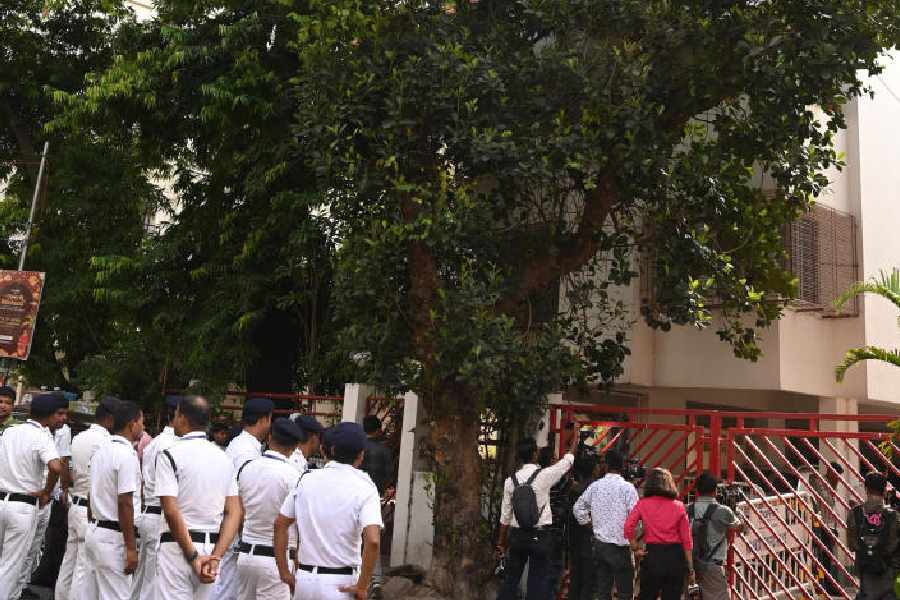 The Hindusthan Park apartment where Anik Dutta fell to his death from the terrace on Wednesday.