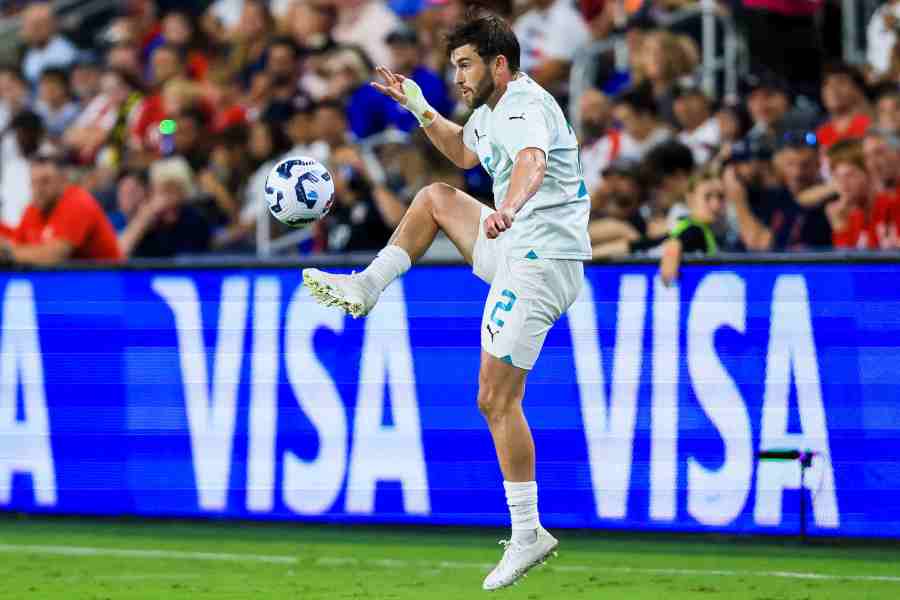 New Zealand defender Tim Payne (2) kicks the ball against the USA in the second half at TQL Stadium.