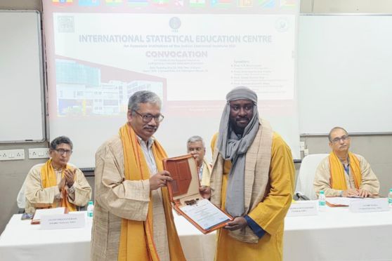 The International Statistical Education Centre (ISEC), an Associate Institute of the Indian Statistical Institute (ISI), held its 77th Convocation today at ISI, Kolkata, where diplomas in “Statistical Theory and Applications” were awarded to trainees from several countries including Fiji, Sri Lanka, Myanmar, Gambia and Zimbabwe