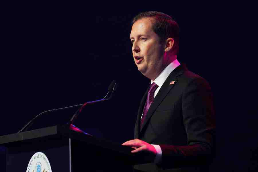 United States Ambassador to India Sergio Gor speaks at an event celebrating the United States\\\\\\\' 250th anniversary, at the Bharat Mandapam convention center, in New Delhi, India, Sunday, May 24, 2026.