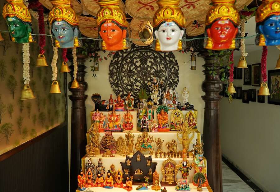 Mangalam Ramani sets up the Golu every year at their home