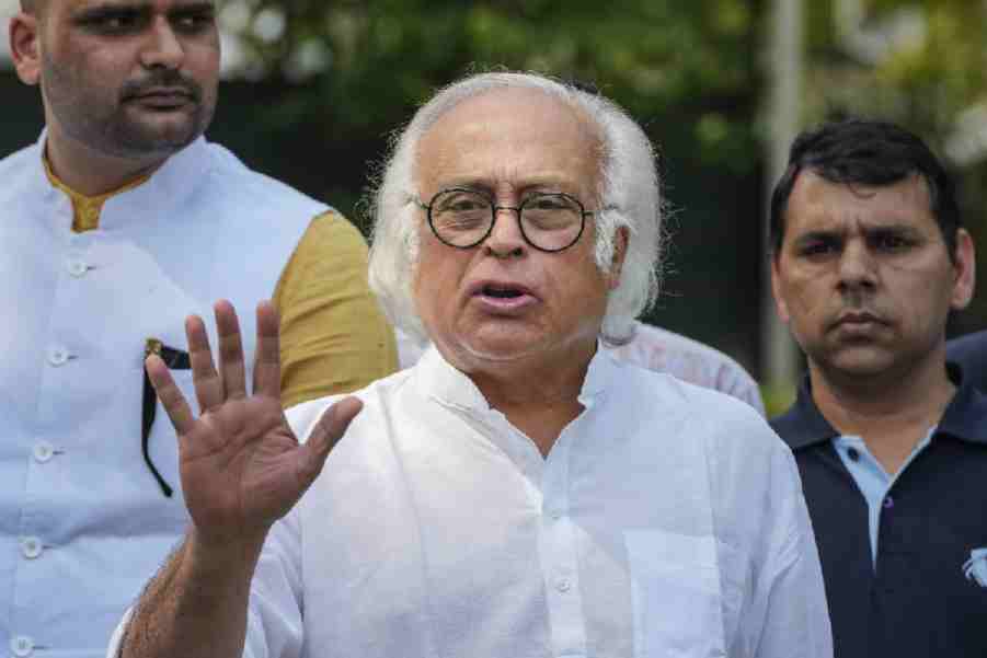 Congress leader Jairam Ramesh talks to the media at AICC HQ, in New Delhi, Monday, March 11, 2024.
