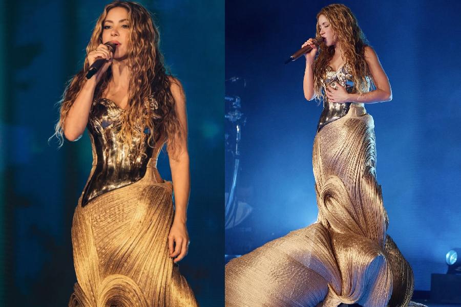 Shakira Wears Gaurav Gupta’s She-Wolf Ensemble in Madrid