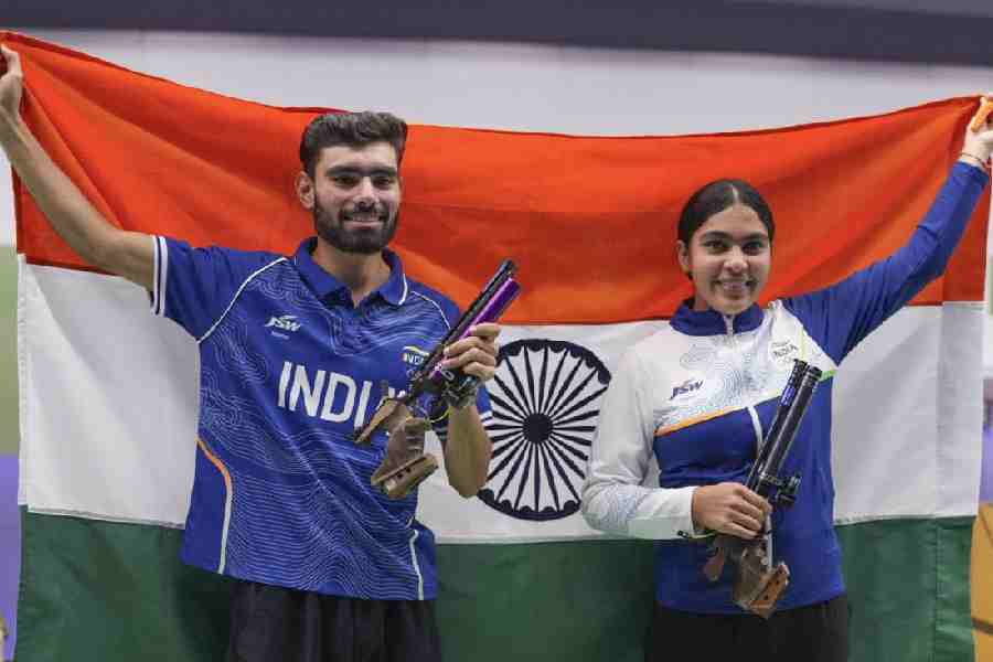 Photo : Telegraph India Jeux asiatiques 2026 : L'Inde remporte l'or au pistolet à 10 mètres