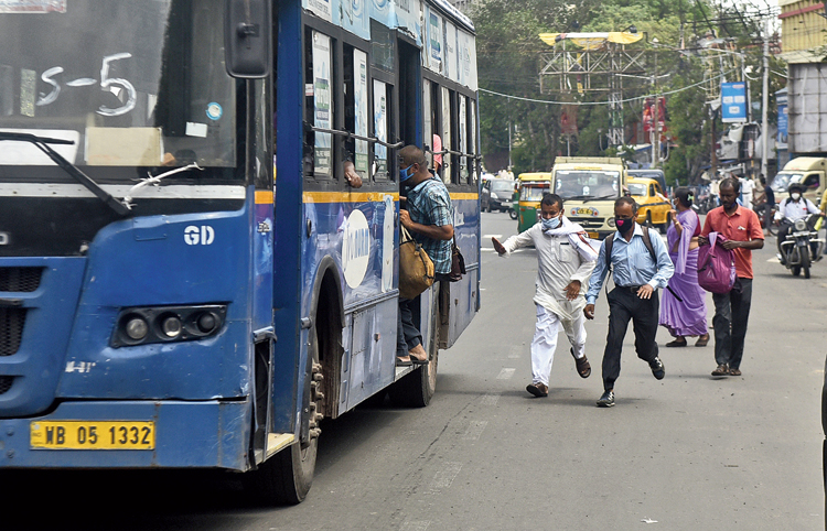 Catching a bus meant punishing toil. Many commuters were seen running after buses, only to be told all seats had been taken.