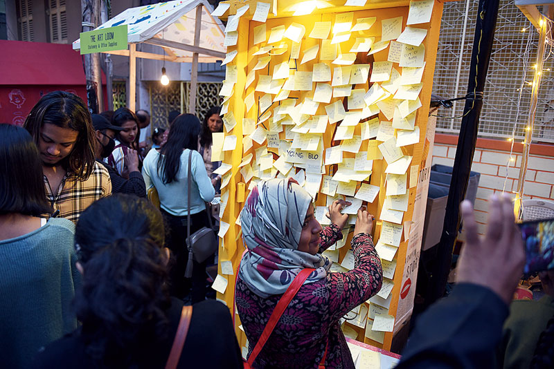 This interactive art installation, in collaboration with Linc Pentonic, was where one could “take a pen and take charge”. Yes, being in charge of their own stories!