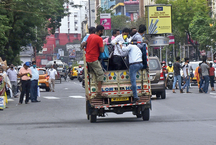 It was not an easy ride for commuters, some of who had no option but to pack themselves into a pick-up at Esplanade.