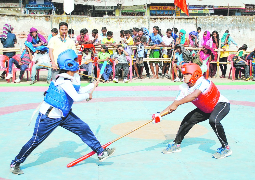 Stick Fighting (Silambam) Action Editorial Stock Photo - Image of fighting,  tournament: 9565373